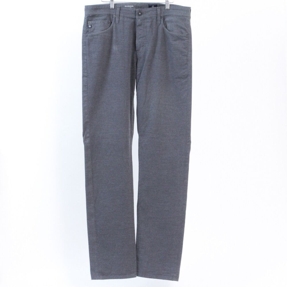 Adriano Goldschmied Mens Graduate Tailored Fit Charcoal Gray Chinos/Pants, 34W
